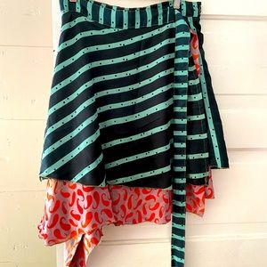 3 above the knee wrap around skirts from India